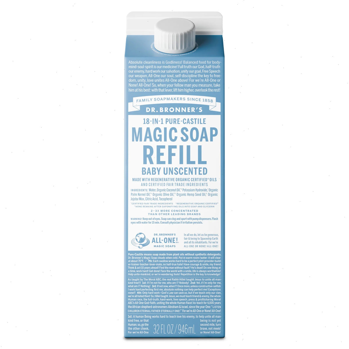 Unscented - Pure-Castile Magic Soap Refill