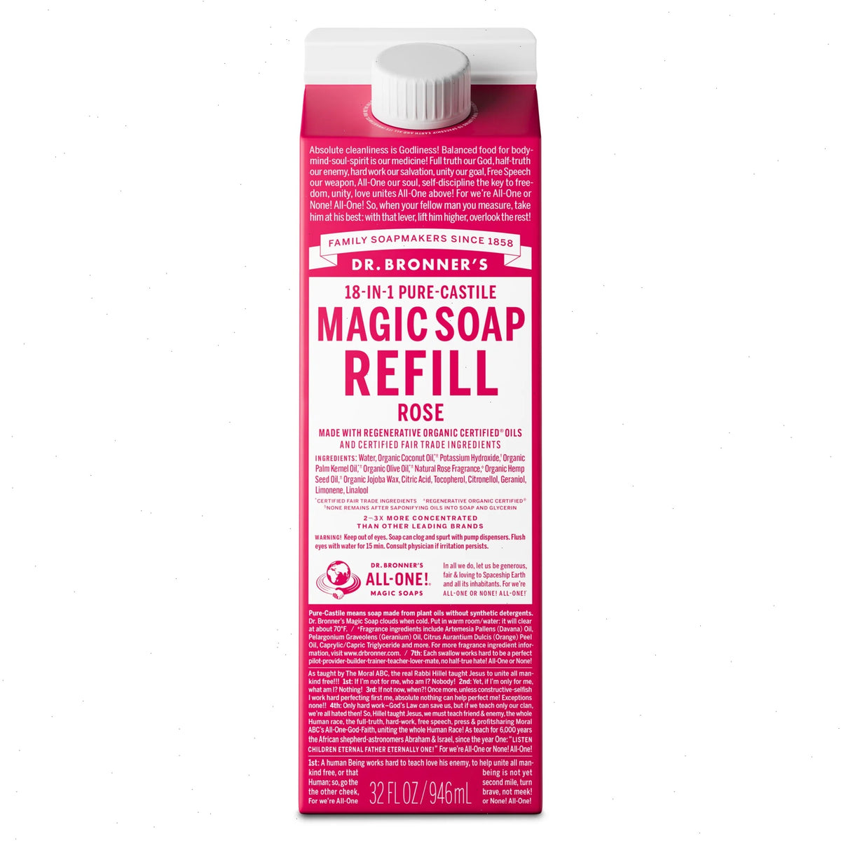 Rose - Pure-Castile Magic Soap Refill